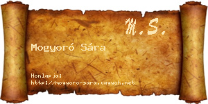 Mogyoró Sára névjegykártya